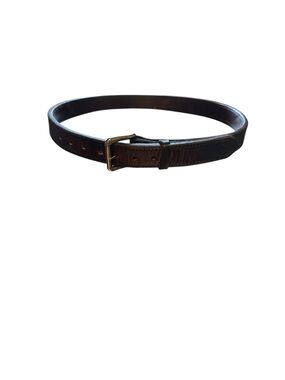 Men’s Dark Brown Leather Belt by Big Ugly Leather Work Size 44 Used